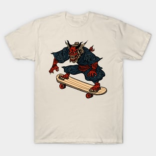 Oni Sk8er [Ukiyo-e woodblock Print] T-Shirt